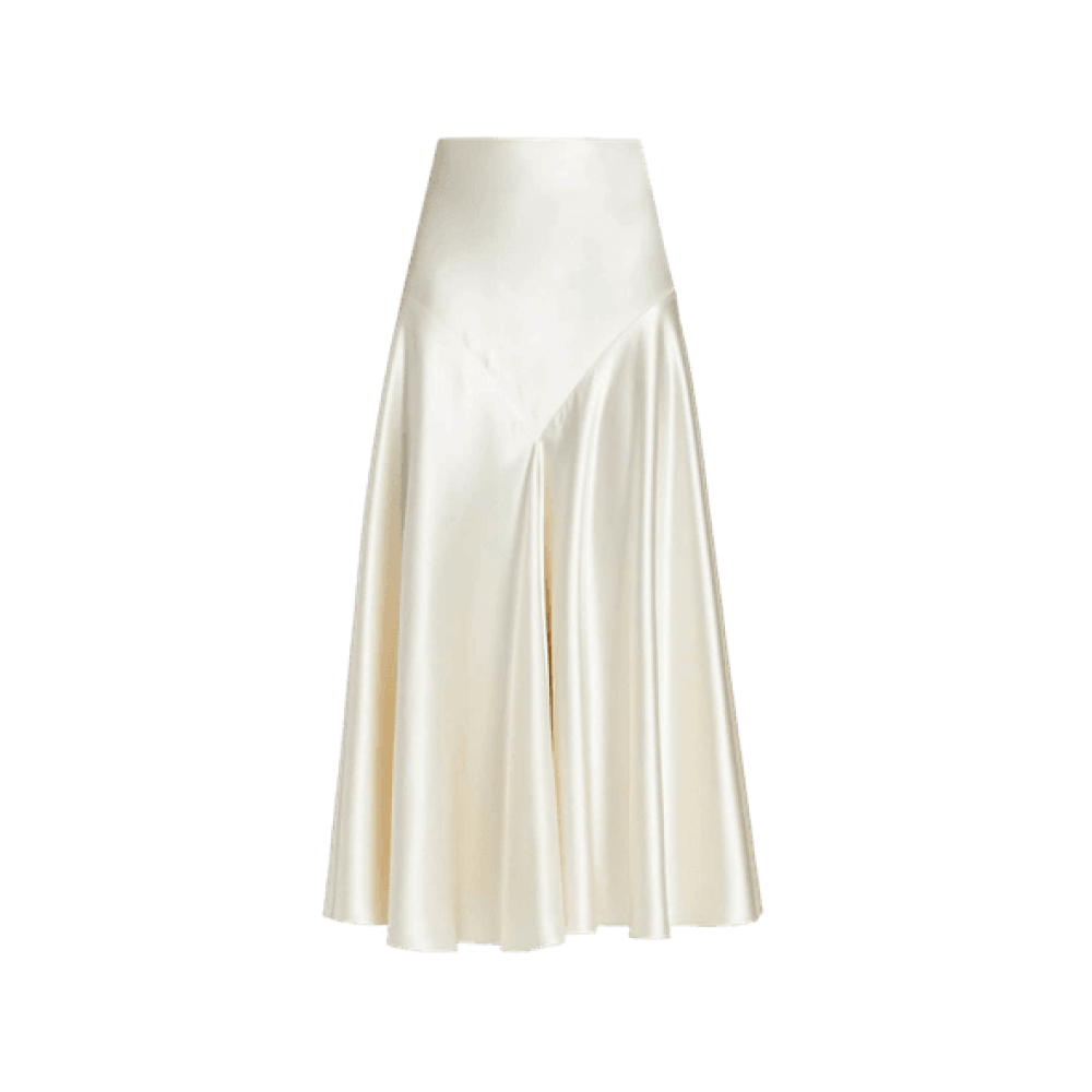 Co Bias Cut Silk Midi-Skirt