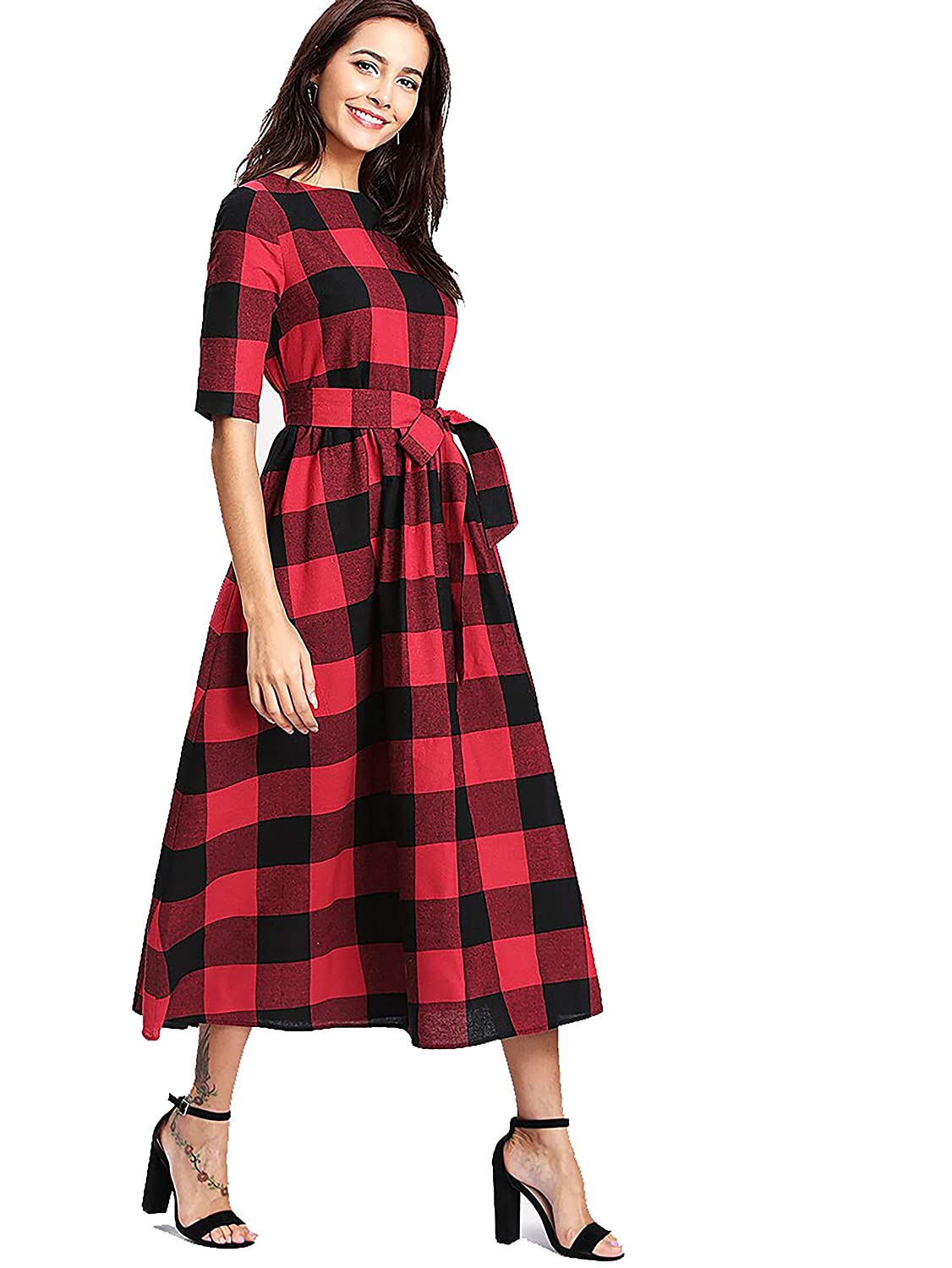 Biltoxi Western Midi Dress for Women