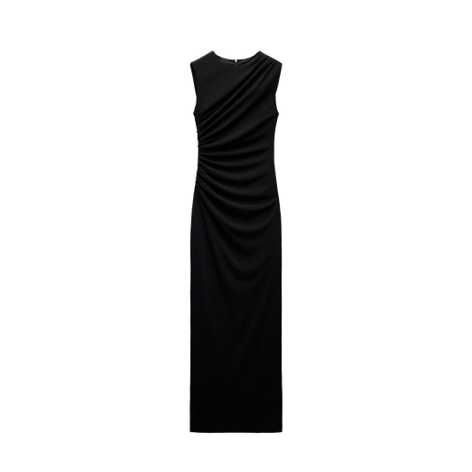 Draped midi dress