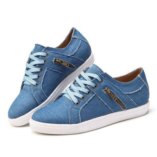 Light Blue Lace-Up Casual Shoes