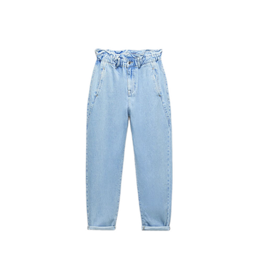 Blue jeans high waisted pants